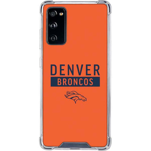 NFL Denver Broncos Orange Performance Series Galaxy S20 FE Clear Case